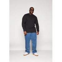 Ανδρικό Plus Size Waffle Μακρυμάνικο T-shirt Μαύρο Calvin Klein J30J327395-BEH
