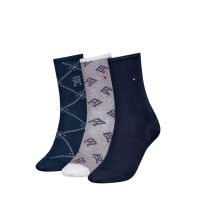 Γυναικείες TH Monogram Κάλτσες 3 Τεμαχίων Tommy Hilfiger 701229863-001