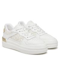 Γυναικεία Δερμάτινα TH Monogram Sneakers Λευκά Tommy Hilfiger FW0FW08381-0K4