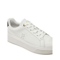 Γυναικεία Δερμάτινα TH Platform Court Sneakers Λευκά Tommy Hilfiger FW0FW08614-YBS