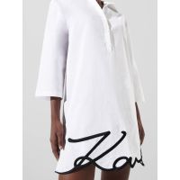 Γυναικείο DNA Signature Beach Φόρεμα Λευκό Karl Lagerfeld 240W2205-100 WHITE