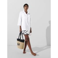 Γυναικείο DNA Signature Beach Φόρεμα Λευκό Karl Lagerfeld 240W2205-100 WHITE