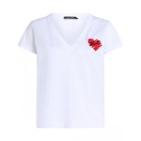 Γυναικείο Hearts T-shirt Λευκό Karl Lagerfeld A1W17116-100 WHITE
