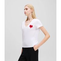 Γυναικείο Hearts T-shirt Λευκό Karl Lagerfeld A1W17116-100 WHITE