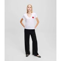 Γυναικείο Hearts T-shirt Λευκό Karl Lagerfeld A1W17116-100 WHITE