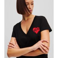 Γυναικείο Hearts T-shirt Μαύρο Karl Lagerfeld A1W17116-999 BLACK