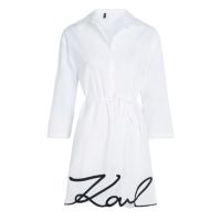 Γυναικείο DNA Signature Beach Φόρεμα Λευκό Karl Lagerfeld 240W2205-100 WHITE