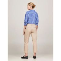 Γυναικείο Slim Straight Παντελόνι Μπεζ Tommy Hilfiger WW0WW40504-AEG