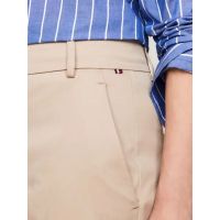 Γυναικείο Slim Straight Παντελόνι Μπεζ Tommy Hilfiger WW0WW40504-AEG
