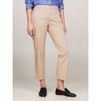 Γυναικείο Slim Straight Παντελόνι Μπεζ Tommy Hilfiger WW0WW40504-AEG