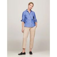 Γυναικείο Slim Straight Παντελόνι Μπεζ Tommy Hilfiger WW0WW40504-AEG