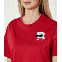 Γυναικείο Peak-A-Boo T-shirt Κόκκινο Karl Lagerfeld A1W17100-586 SCARLET SAGE