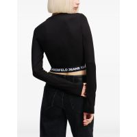 Γυναικεία Μακρυμάνικη Μπλούζα Μαύρη Karl Lagerfeld Jeans A1W17042-999 BLACK