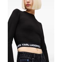Γυναικεία Μακρυμάνικη Μπλούζα Μαύρη Karl Lagerfeld Jeans A1W17042-999 BLACK