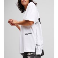 Γυναικείο T-shirt Λευκό Karl Lagerfeld Jeans A1W17030-100 WHITE