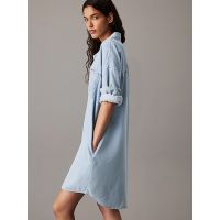 Γυναικείο Τζιν Φόρεμα-Πουκαμίσα Γαλάζιo Calvin Klein J20J225472-1A4