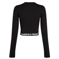 Γυναικεία Μακρυμάνικη Μπλούζα Μαύρη Karl Lagerfeld Jeans A1W17042-999 BLACK