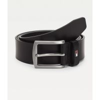 Ανδρική Δερμάτινη Denton Ζώνη Μαύρη Tommy Hilfiger AM0AM08360-990