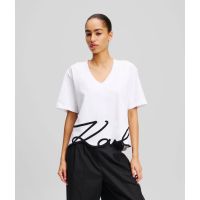 Γυναικείο Signature T-shirt Λευκό Karl Lagerfeld A2W17104-100 White