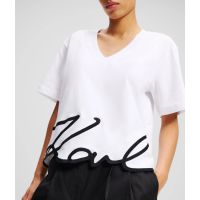 Γυναικείο Signature T-shirt Λευκό Karl Lagerfeld A2W17104-100 White