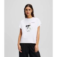 Γυναικείο Ikon Aquarelle T-shirt Λευκό Karl Lagerfeld A2W17115-100 White