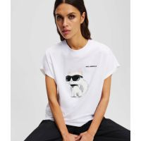 Γυναικείο Ikon Aquarelle T-shirt Λευκό Karl Lagerfeld A2W17115-100 White