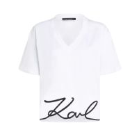 Γυναικείο Signature T-shirt Λευκό Karl Lagerfeld A2W17104-100 White