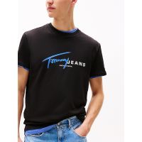 Ανδρικό T-shirt Μαύρο Tommy Jeans DM0DM20817-BDS