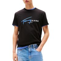 Ανδρικό T-shirt Μαύρο Tommy Jeans DM0DM20817-BDS