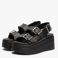 Γυναικεία Δερμάτινα Σανδάλια Μαύρα Tommy Jeans EN0EN02774-BDS