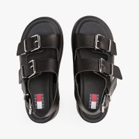 Γυναικεία Δερμάτινα Σανδάλια Μαύρα Tommy Jeans EN0EN02774-BDS
