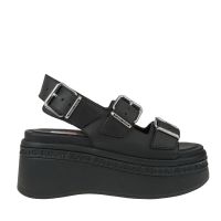 Γυναικεία Δερμάτινα Σανδάλια Μαύρα Tommy Jeans EN0EN02774-BDS