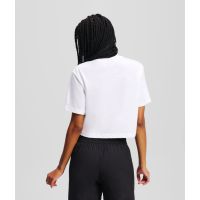 Γυναικείο Cropped Monogram T-shirt Λευκό Karl Lagerfeld Jeans A2W17076-100 WHITE