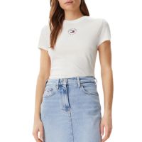 Γυναικείο Slim T-shirt Λευκό Tommy Jeans DW0DW20316-YBL