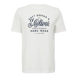 Ανδρικό T-Shirt Λευκό S.Oliver 2164753-01D1