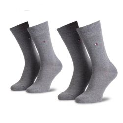 Ανδρικές Κάλτσες 2 Τεμαχίων Γκρι Tommy Hilfiger 371111-758 MIDDLE GREY MELANGE