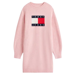 Γυναικείο Πλεκτό Φόρεμα Ροζ Tommy Jeans DW0DW21462-T08