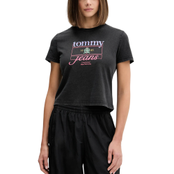 Γυναικείο T-shirt Μαύρο Tommy Jeans DW0DW21533-BDS