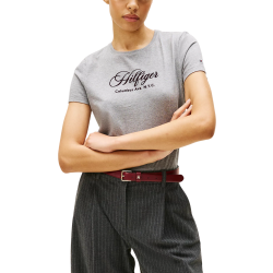 Γυναικείο T-shirt Γκρι Tommy Hilfiger WW0WW46120-P61