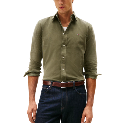 Ανδρικό Κοτλέ Πουκάμισο Χακί Tommy Hilfiger MW0MW40486-PLI