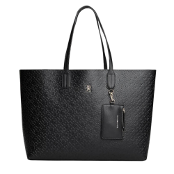 Γυναικεία TH Monogram Τσάντα Tote Μαύρη Tommy Hilfiger AW0AW17687-BDS