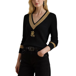 Γυναικείο Meren Πουλόβερ Μαύρο Ralph Lauren 200979666001-BLACK/GOLD