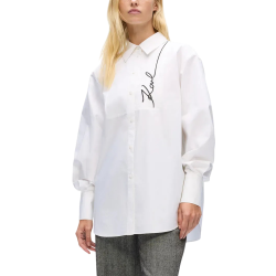 Γυναικείο Signature Πουκάμισο Λευκό Karl Lagerfeld A4W11014-100 WHITE