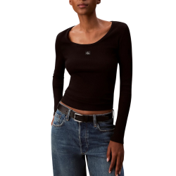 Γυναικείο Μακρυμάνικο Τοπ Μαύρο Calvin Klein LV047D218G-UB1