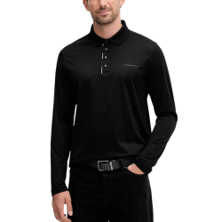 Ανδρικό Μακρυμάνικο Polo Μαύρο Karl Lagerfeld 745002 554200-990