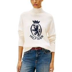 Γυναικείο TH Crest Πουλόβερ Εκρού Tommy Hilfiger WW0WW46434-Z00