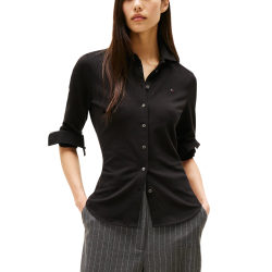 Γυναικείο 1985 Slim Πουκάμισο Μαύρο Tommy Hilfiger WW0WW43528-BDS