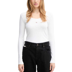 Γυναικείο Μακρυμάνικο Τοπ Λευκό Calvin Klein LV047D218G-YAA