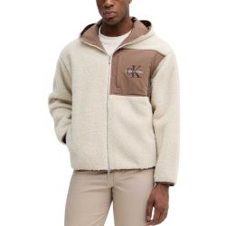 Ανδρική Sherpa Ζακέτα Μπεζ Calvin Klein LV04RD218G-67U