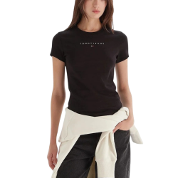 Γυναικείο T-shirt Μαύρο Tommy Jeans DW0DW21550-BDS